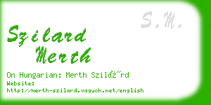 szilard merth business card